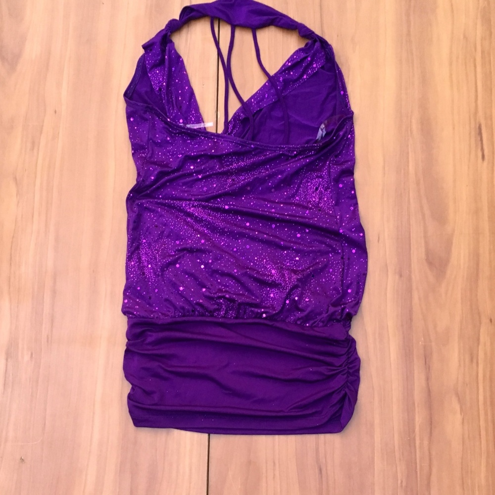 new 🍇 Mandee Glitter Surplice Contour Waist S - Picture 3 of 3